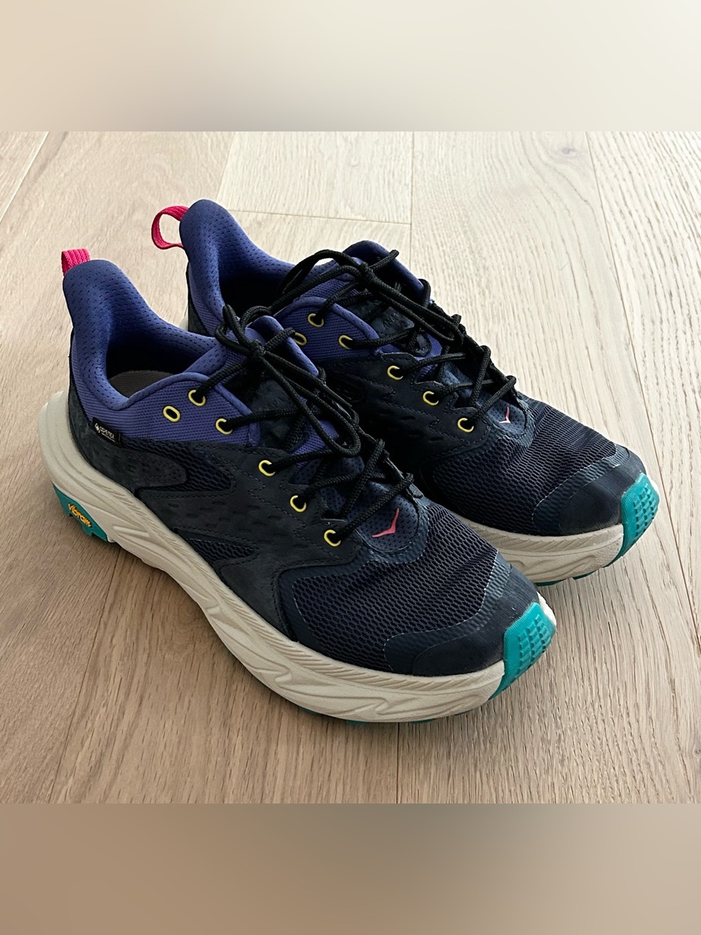 HOKA Anacapa 2 Low GTX Hiking Shoes Navy/Iris - Women’s 10.5 / Men’s 9.5
